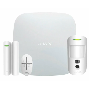 Ajax StarterKit Cam Plus (8EU) UA white комплект охоронної сигналізації з LTE