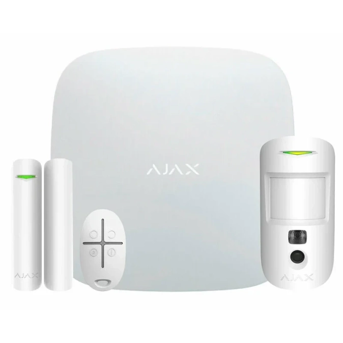 Ajax StarterKit Cam Plus (8EU) UA white комплект охоронної сигналізації з LTE фото 1