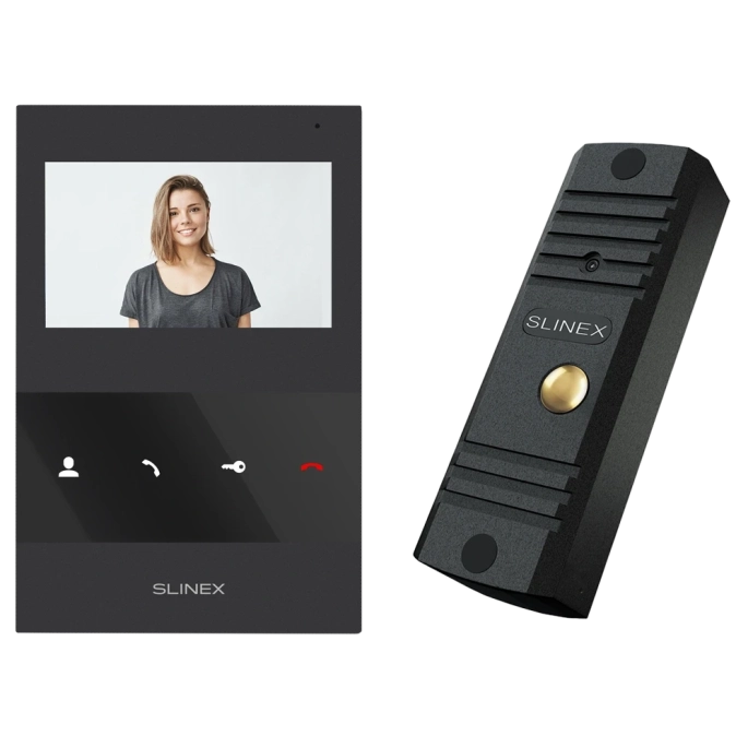 Slinex ML-16HD(Black)+SQ-04M(Black) Комплект відеодомофону фото 1