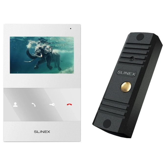 Slinex ML-16HD(Black)+SQ-04M(White) Комплект відеодомофону фото 1