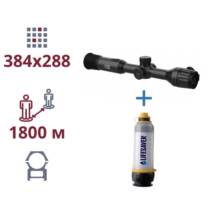 AGM Adder TS35-384 + LifeSaver Bottle Акція тепловізор та портативний очісник води